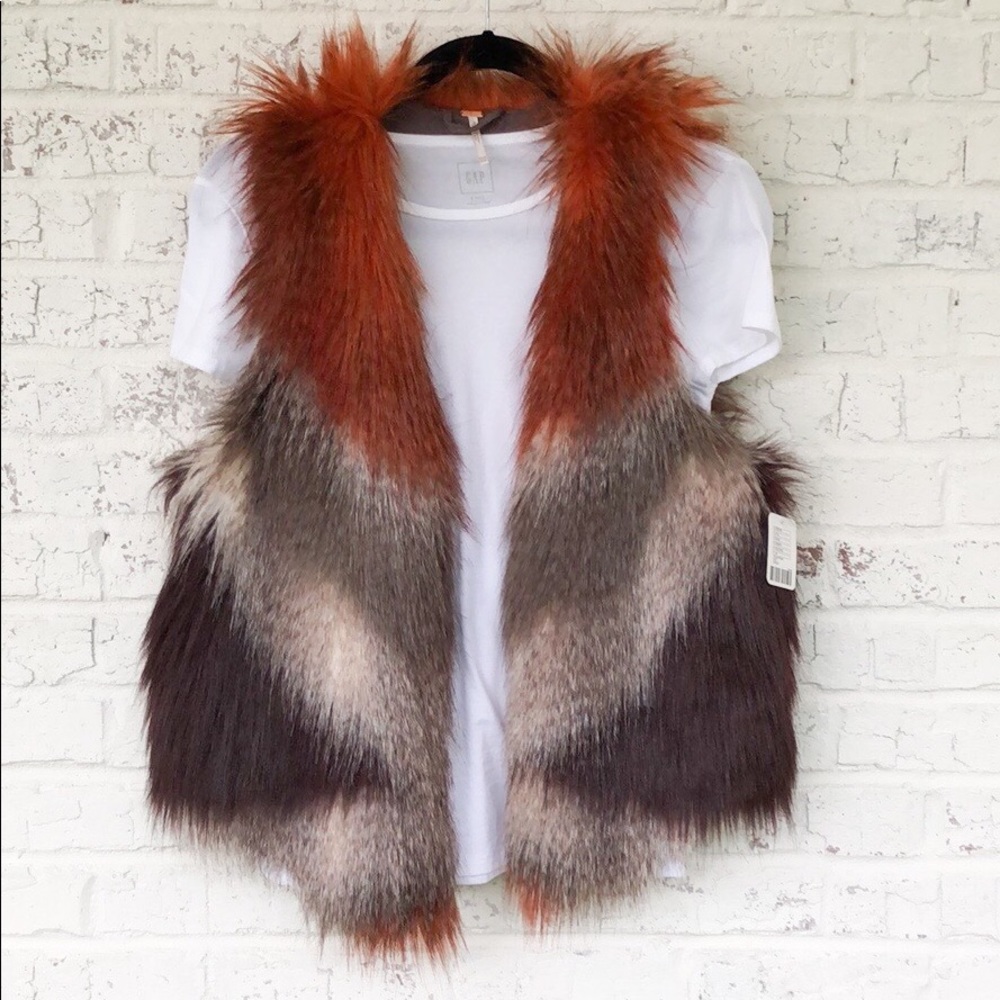 FREE PEOPLE faux fur vest
